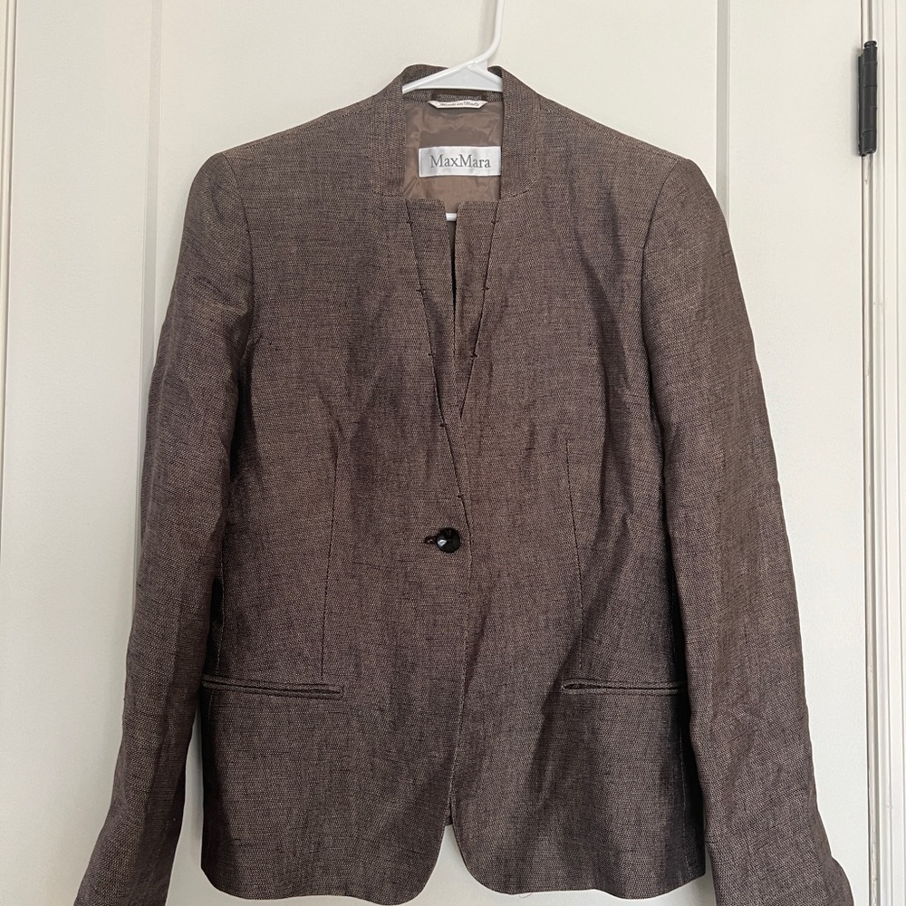 Vintage Maxmara Brown Wool-Blend Blazer